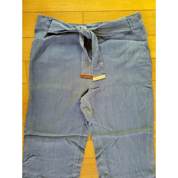 Michael Kors blue soft tie waist wide leg pant XS - Picture 1 of 4